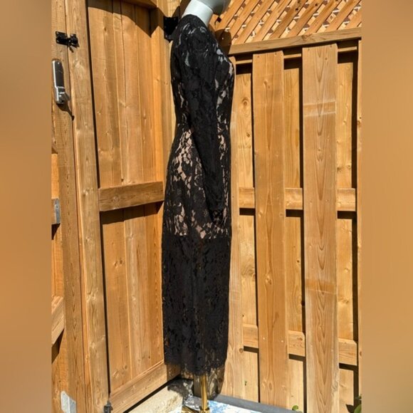 🆕 BRONX & BANCO 🧿 NWOT Colette Noir Black Lace Gown, Sz M US 6 - Picture 5 of 14